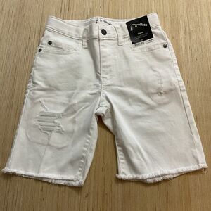 Art Class Girls Tween White Frayed Hem Distressed Jean Shorts Size 10 New
